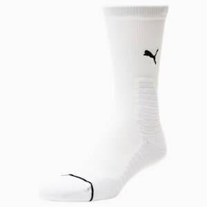 Men's Basketball Crew Socks [1 Pack], WHITE / BLACK, extralarge